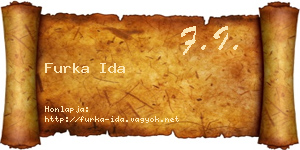 Furka Ida névjegykártya